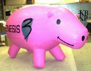 pink color pig shape giant helium balloon for parades
