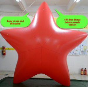 giant red star Christmas helium parade balloon