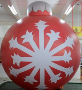 red and white snowflake ornament Christmas helium parade balloon